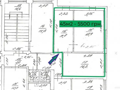 Аренда офісного приміщення 45 м2