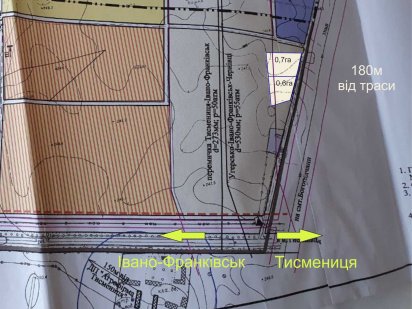 Продається земельна ділянка біля Івано-Франківська площею 1,3 га. Ивано-Франковск