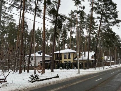 Участок в Лесной Буче в окружении сосон с комуникациями