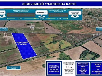 Земля Киев - Днепр фасад трассы Бориспіль