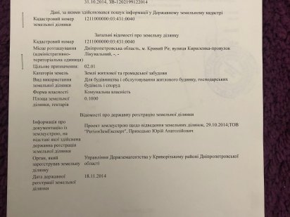 Продам участок Долгинцево 20 соток Кривой Рог