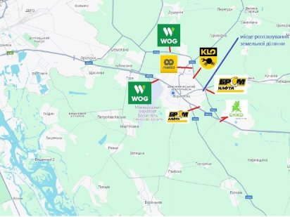 Продам ділянку в Борисполі 48 соток. Під запрвку. СТО. Бориспіль