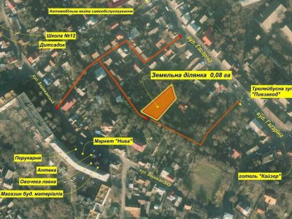 Пропонується до продажу земельну ділянку площею 8 сотих у ЦЕНТРІ міста Черновцы