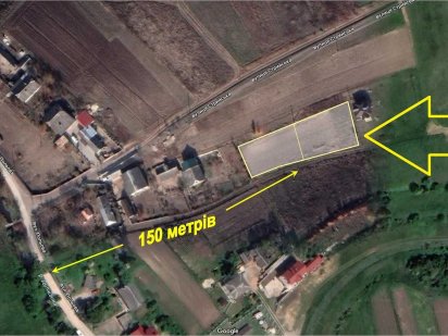 ділянка  з світлом та проектом Підгороднє поблизу Тернополя Тернопіль