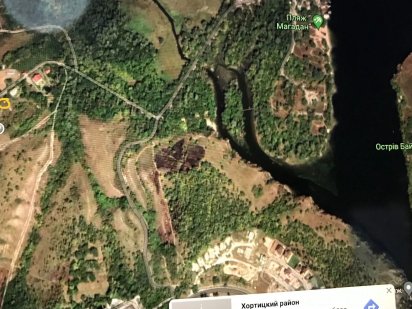 земельна  ділянка 24,5сот до 3,5га урочище Вирва, до р Дніпро -  400м