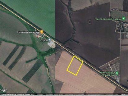 ділянка у ПЕРШІЙ лінії - ЛЬВІВСЬКЕ шосе, недалеко ЕРІДОН+ ВАРЕНИКИ Тернопіль