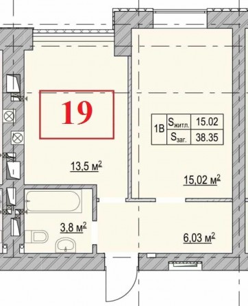 Продам готову квартиру 38 м2 в центрі Вишневого - фото 1