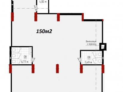 Комерційне приміщення 150м2.Всього 1100$ м2.Перший поверх Івано-Франківськ