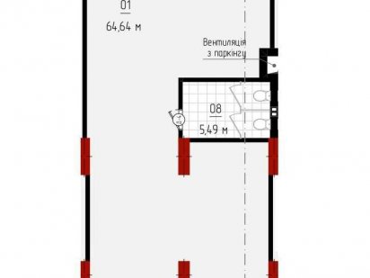 Комерційне приміщення в центрі міста.1-й поверх.1100$ за м2 Івано-Франківськ