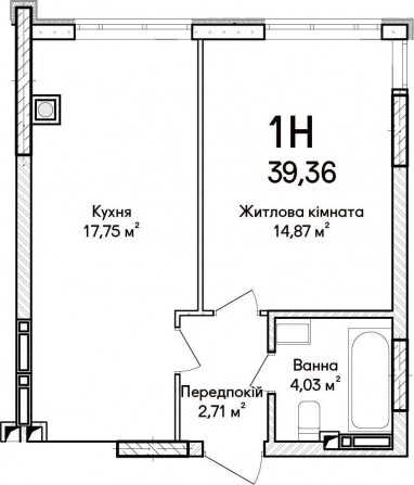 1к квартира 39,36м² в найкращому ЖК 2023 за версією IBUILD! - фото 1