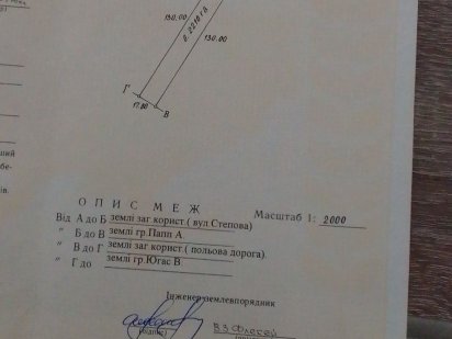 Продам земельний участок 22 сотини  в Затишному біля Берегово 1 км від Берегове