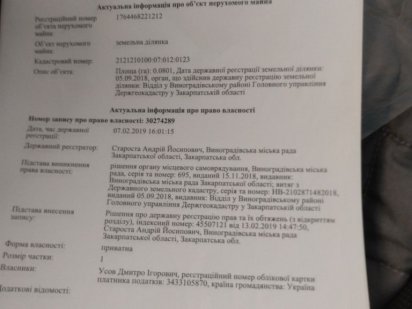 Продаю земельну ділянку в м. Виноградові під забудову 8соток