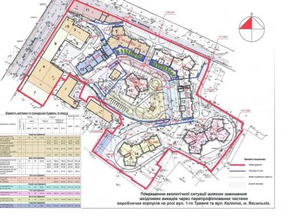 Васильків, центр, багатоповерхова забудова.