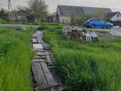 Участок с фундаментом под строительство дома Кам'янське