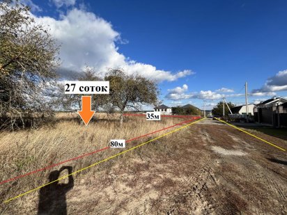 Гостомель продаж широкофасадної, кутової ділянки 27 соток Гостомель