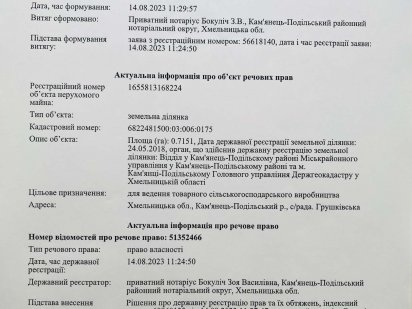 Продам земельну ділянку Каменец-Подольский