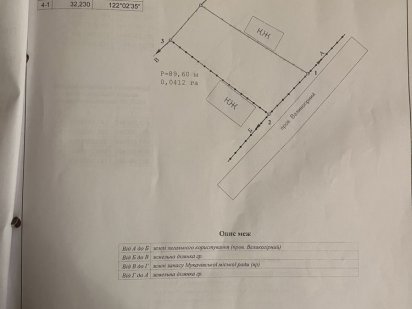 Продається земельна ділянка по вул. Великогірній Мукачево