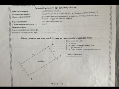 Продається земельна ділянка Мукачеве