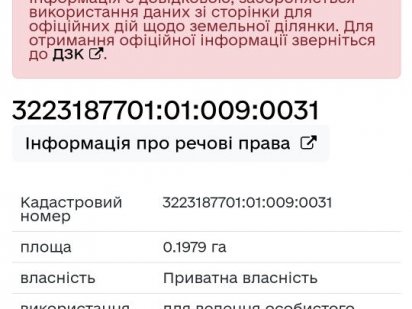 Продаж землі в с.Старі Безрадичі Обухів