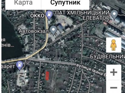 Під забудову Хмільник біля автовокзалу Хмельник