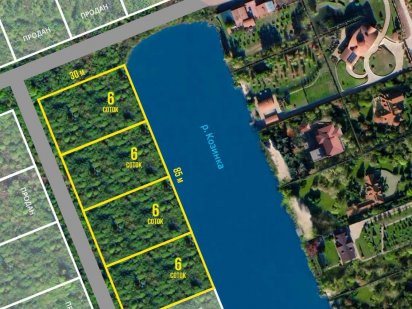 Четыре участка с выходом на воду. Первая линия. 24 сотки. Конча-Заспа Київ