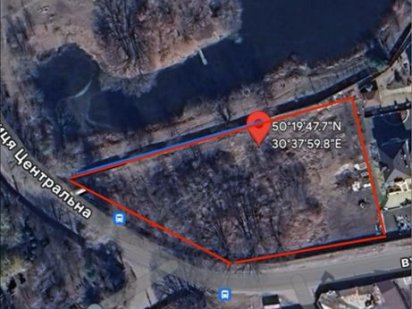 Продаж ділянки Фасад на ВОДУ 40 соток Осокорки вул. Центральна Без % Киев
