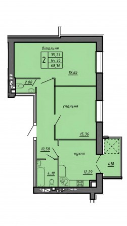 Продаж 2-кімнатної квартири в новобудові - фото 1