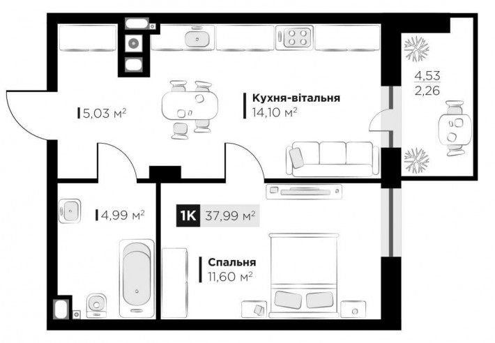Продаж 1-кім. квартири ЖК SILENT PARK по вул. Пилипа Орлика - фото 1