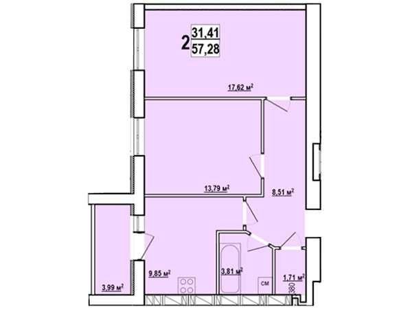 Актуально ЖК Мира-3 Продам 2-х комнатную квартиру 57м2 GS - фото 1