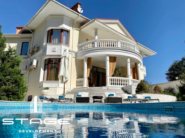 Шикарная вилла VIP дом на 10 Фонтана вид на море, бассейн, террасы - фото 1