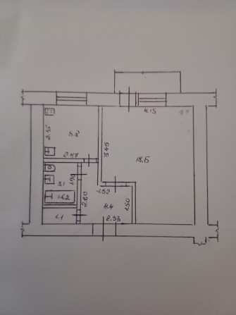 Продам 1-кімнатну квартиру - фото 1