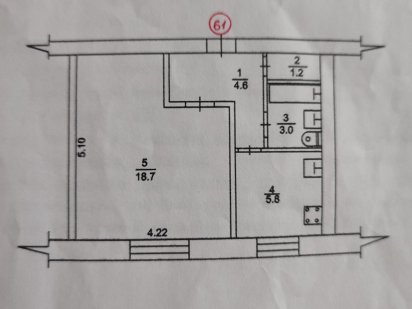 Продам квартиру 1-комнатную Шостка