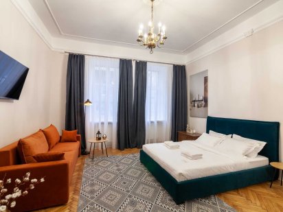 Площа Шашкевича 3/Оренда житла подобово однокімнатна/для 4 гостей Львов