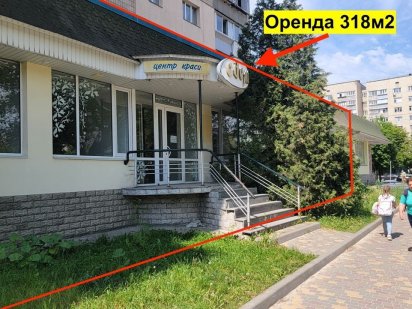 Оренда магазин / клініка 318м2 в центрі м.Бровари, б-р Незалежності, 2 Бровари