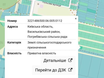 Продаж землі неподолік Василькова