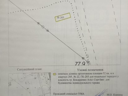 Земельна ділянка під гараж Кременчук