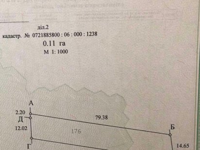 Земельна ділянка Сапогове с/г Луцьк
