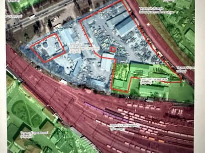 Земельна ділянка 1,68га+склади на території Київ
