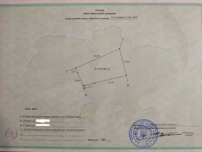 Продам земельну ділянку 5,4 соток,з  комунікаціями,у хорошому місці