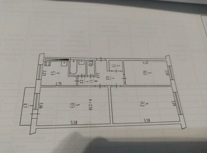 Продам 3 комнатную квартиру на 3 этаже ,пос 40 лет,Павлоград - фото 1