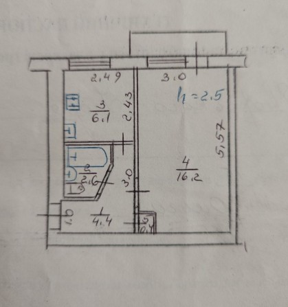 Продаж 1-кімнатної квартири, 31м², по вул.Кн.Ольги - фото 1