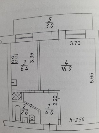 Продам квартиру  1 комнатная  Академика Янгеля  21 - фото 1