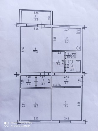 Продам 3х кімнатну квартиру в військовому містечку 12, буд. 156. - фото 1