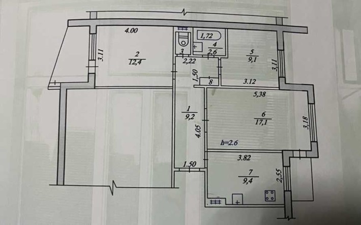 Продам 3-и кімнатну квартиру в центрі міста - фото 1