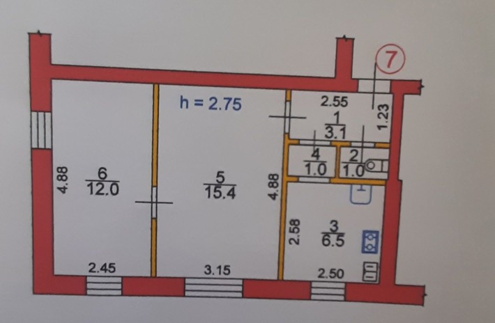 Продаж 2 кімнатної квартири без ремонту - фото 1