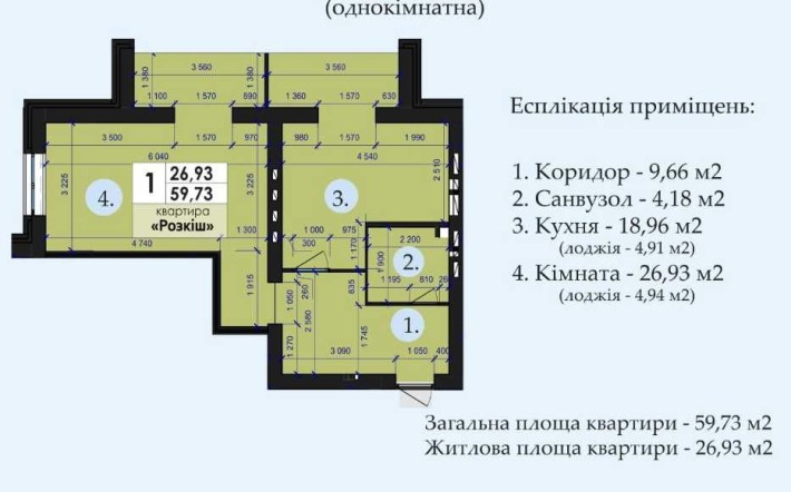 Продаєтся дешево однокімнатна квартира новобудова - фото 1