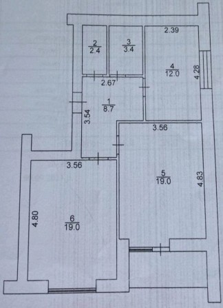 Євро 3кімнатна квартира з газовим опаленням! Вигідна ціна! - фото 1