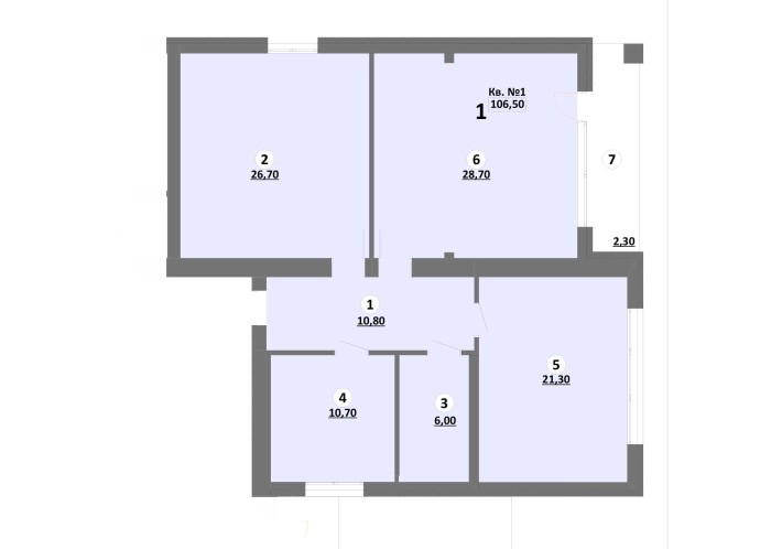 Продажа 3-х комн. квартиры. Новострой. Под отделочные работы - фото 1