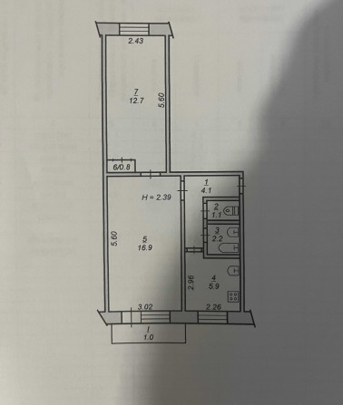 Продам 2-х комнатную Юбиленая, ул.Курчатова, 4 этаж - фото 1