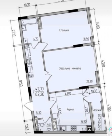 Продам 2-кімнатну квартиру в новобудові на Руській 82м.кв. - фото 1